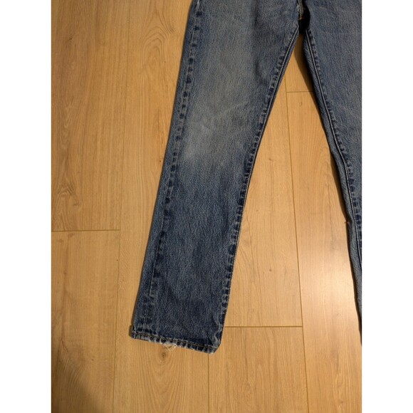 Levi's 511 Slim 36x32 (34x32) Made In USA Faded Distressed White Oak Cone Denim - Picture 11 of 12
